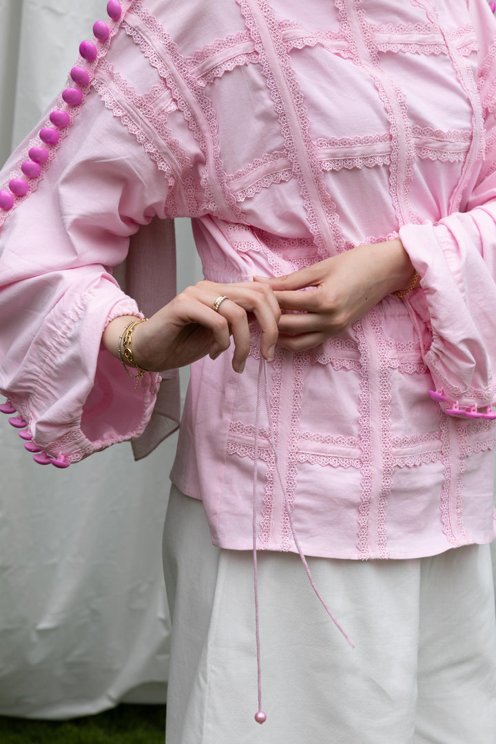 Cotton Candy Top in Powder Pink
