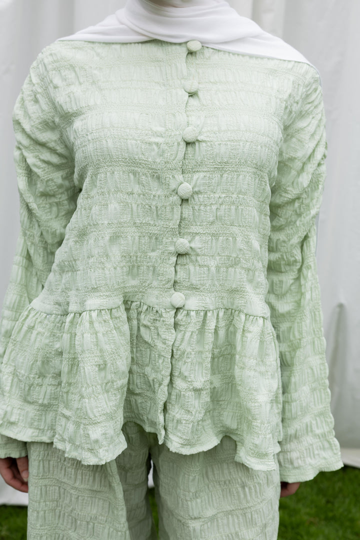 Crinkle Bloom Set in Mint
