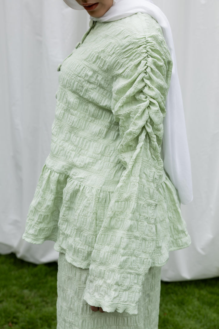 Crinkle Bloom Set in Mint