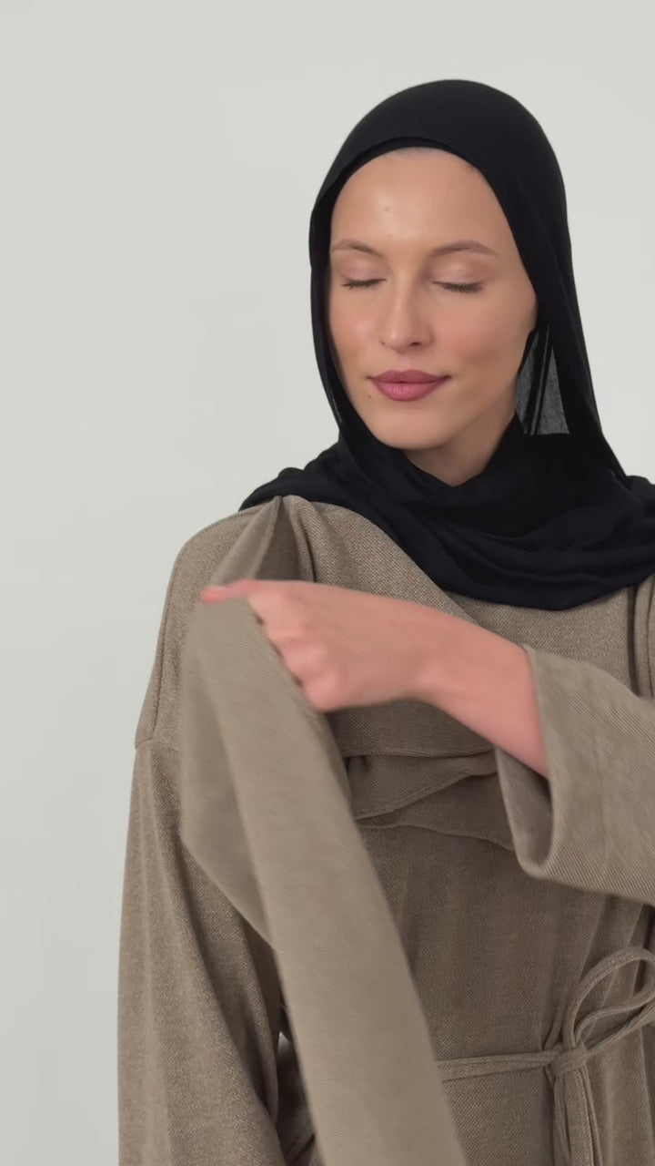 Dove Scarf top in Coffee