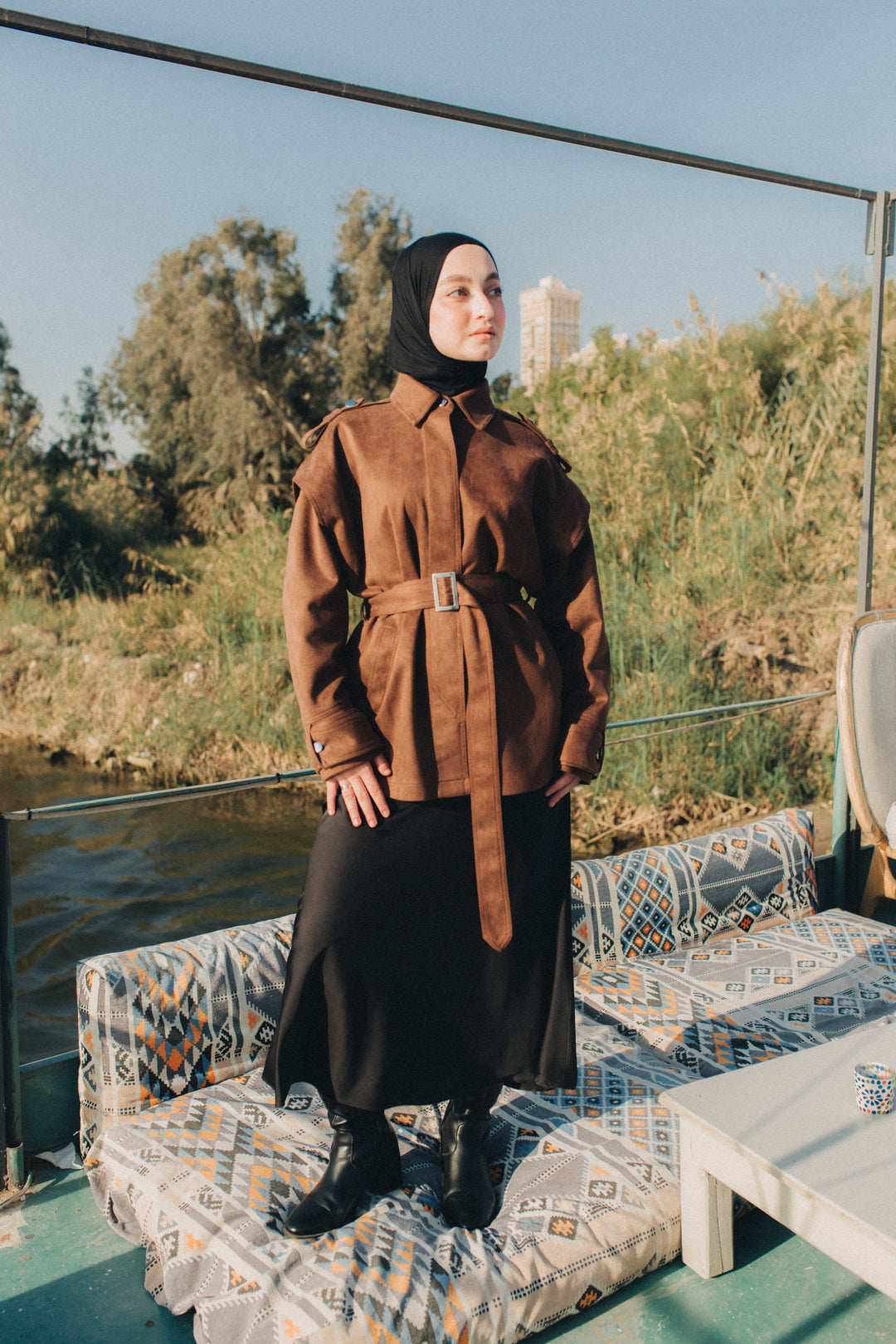 Suede Jacket in Brown