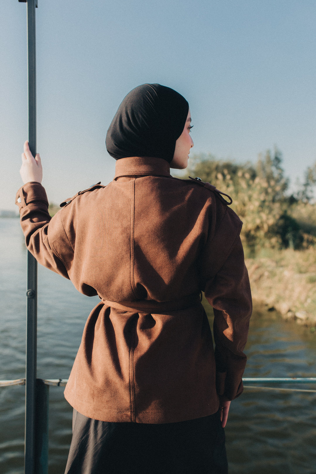 Suede Jacket in Brown