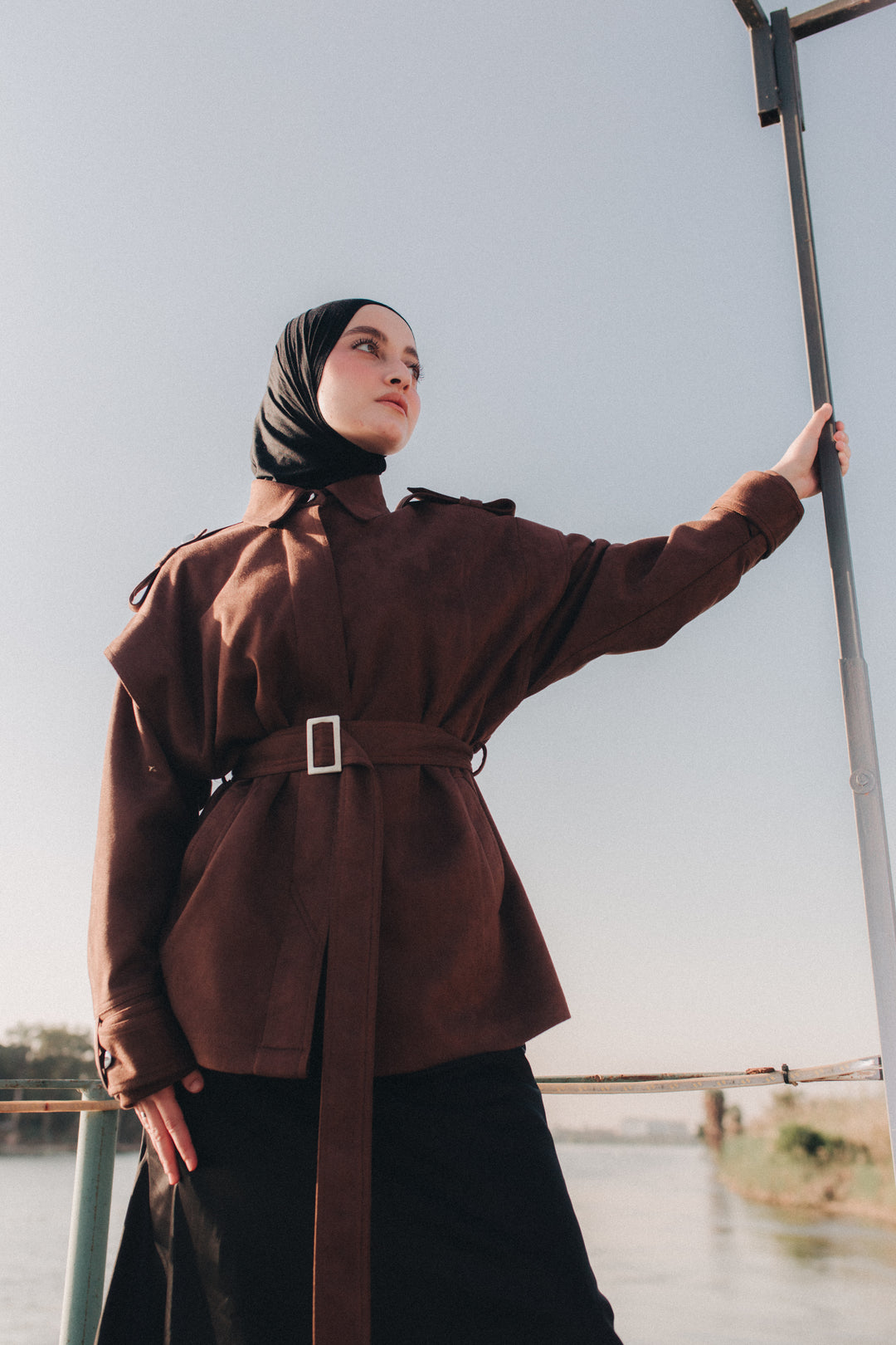Suede Jacket in Brown